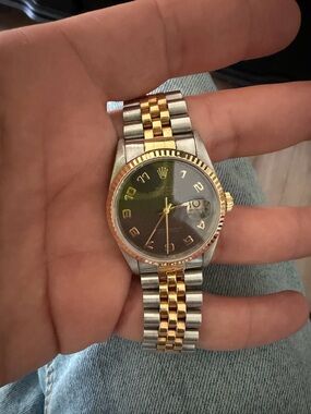 Rolex vintage jubilee / oyster Two-Tone Gold & Silver Men's Watch 1993 collector